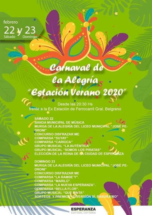Carnaval de la Alegría «Estación Verano 2020»